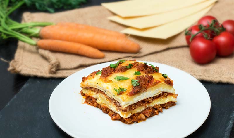 Leckere Lasagne mit Hackfleisch und Ricotta