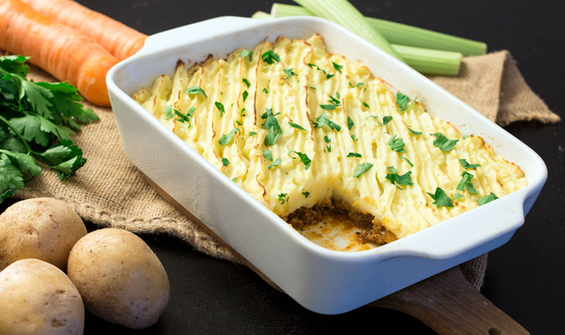 Hackfleischragout mit Püreehaube