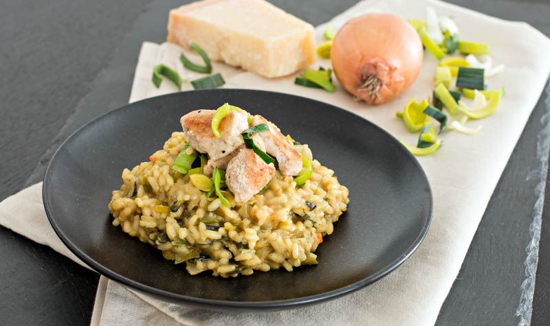 Leckeres Lauch-Risotto
