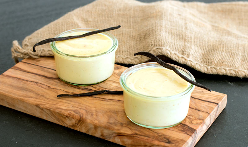 Selbstgemachter Vanillepudding