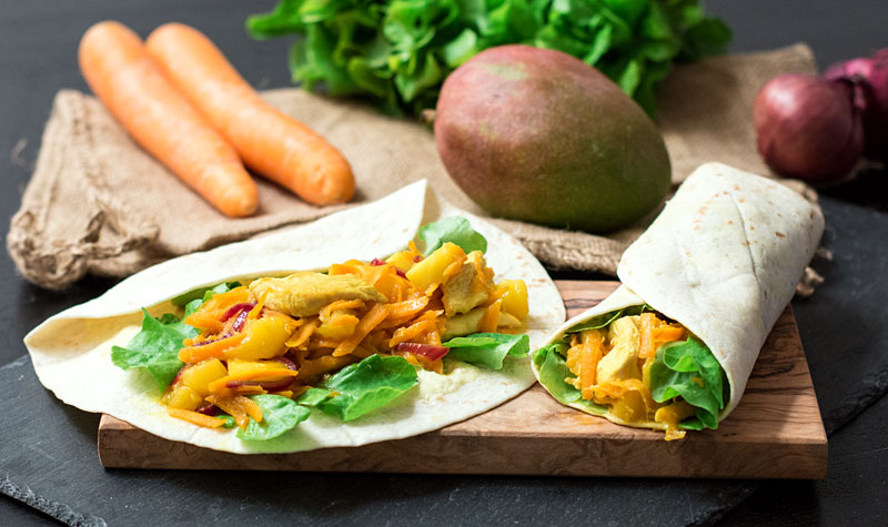 Mango-Chicken-Wraps