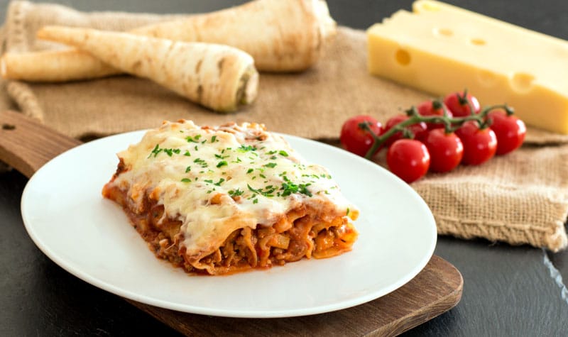 Cannelloni mit Pastinaken-Hack-Füllung