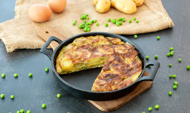 Spanische Tortilla mit Erbsen