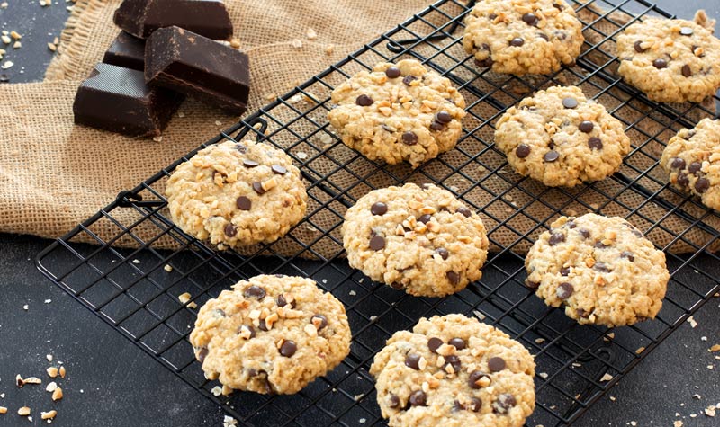 Haferflocken-Cookies mit Schokolade und Haselnuss | RESIPIS