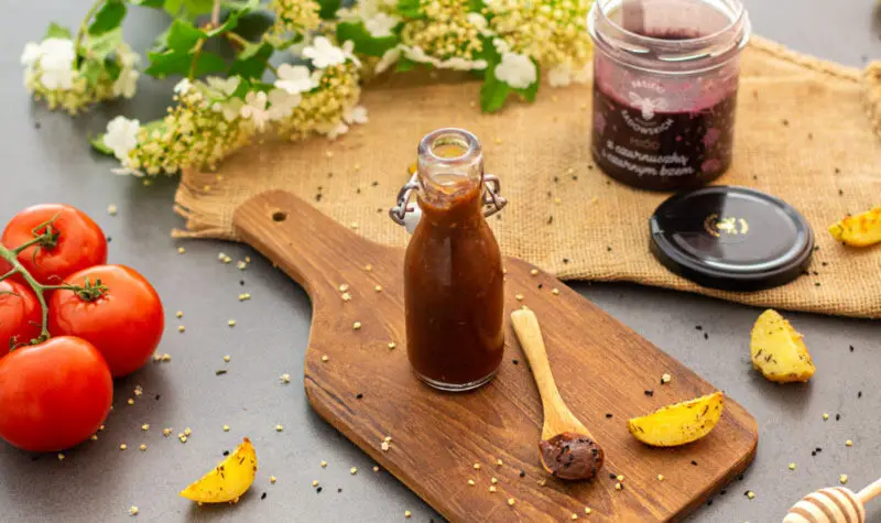 Selbstgemachter Ketchup mit Schwarzkümmel-Holunder