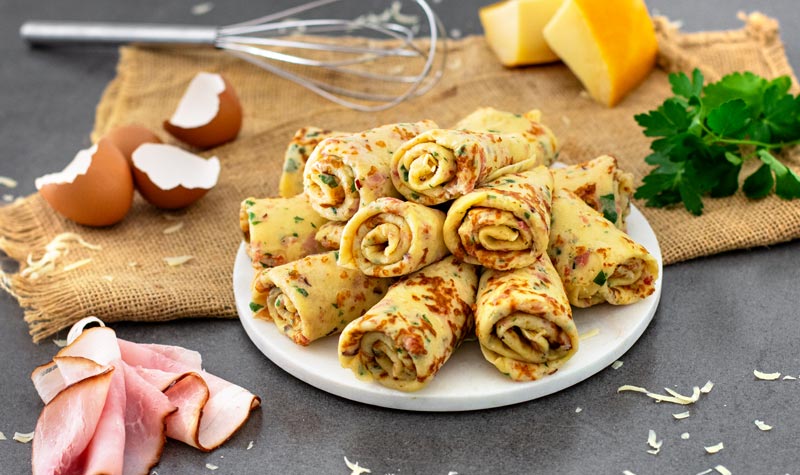 Schinken-Käse-Crêpes mal anders